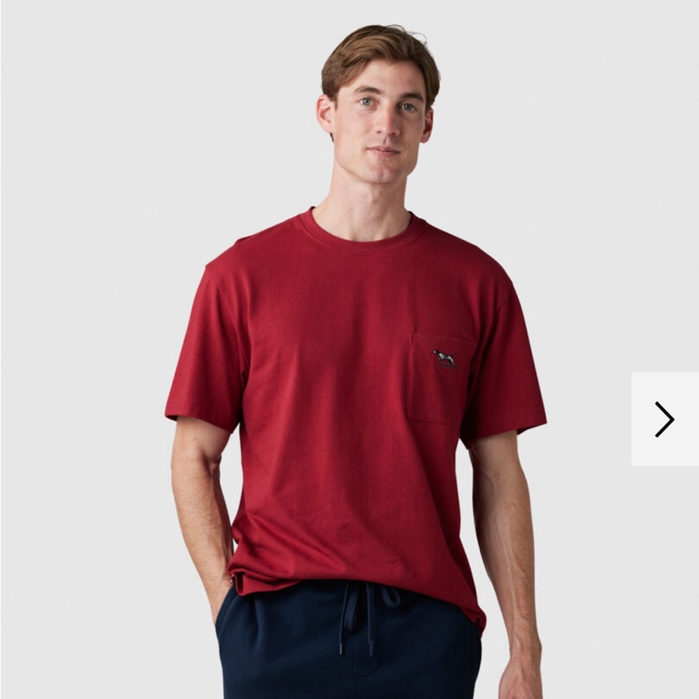 NWT Rodd & Gunn Hamilton Burn Tee in Crimson - S